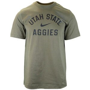 Men's Nike Utah State Aggies T-Shirt Olive Green